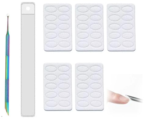 TSUOUKL Spingi cuticole, rimuovi cuticole a doppia estremità con 5 pastiglie lucidanti per unghie, rimozione dello smalto per unghie, kit manicure per pedicure nail art