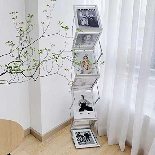KIMISS Porte-revues Pliable et Support de Brochures pour Expositions et Bureaux – Support d'affichage Portable à 8 Poches