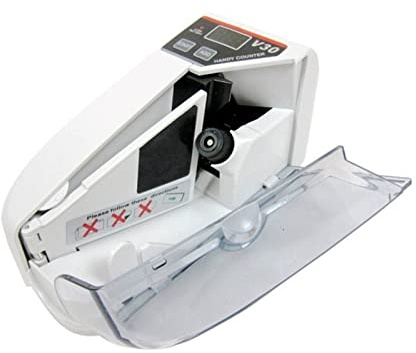 Sedelkontroll, V40 Bill Money Counter Machine Mini Portable Handy Currency Cash Counting Banks räkning(White-V30)