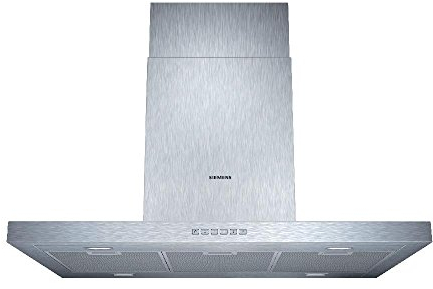 Siemens LF97BB532 Hotte îlot / 90 cm/mode évacuation ou recyclage au choix/filtre à graisse en métal/passe au lave-vaisselle/acier inoxydable