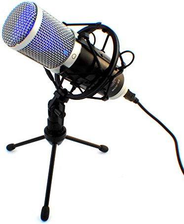 MCU-02 Hi-End USB Studio Kondensatormikrofon Großmembran / Windows Android MAC / Rap Gesang Podcast Instrumente / Kondensator Mikrofon Mikrofonspinne Nierencharakteristik 20-20000Hz Recording Tools, Home Office, Videokonferenz, online lernen, Unterricht, Streaming