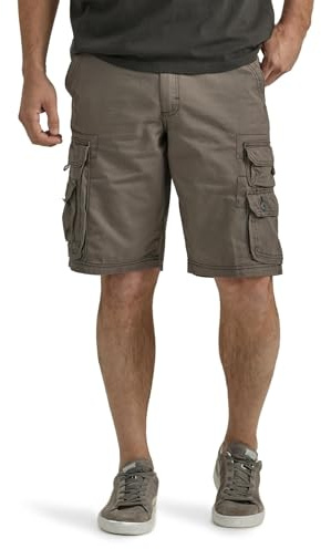 Lee Men's New Belted Wyoming Cargo Short, Vapor, 38