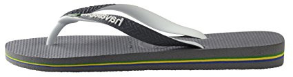 Havaianas Brasil Mix Unisex - Adulto FlipFlop Steel Grey/White/White 37 EU