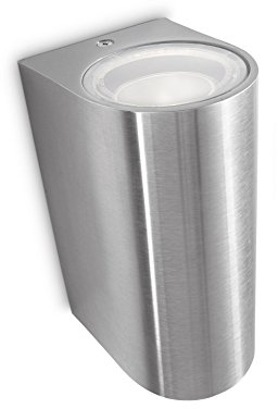 Philips Nightingale Wandleuchte, Beleuchtung Außen für Garten, 2 x 35 W 10 x 8 x 16 cm edelstahl, Rostfreier Stahl
