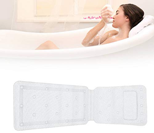 Bath Cushion for Tub, Bath Pillow Mat, Soft Bath Neck Pillow, Mat with Extra Pillow, for Bath Pillows Bath-Pillows Bath Accessories 49.2 X 14.2Inch