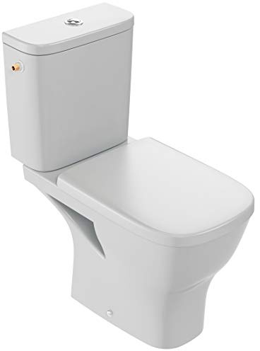 Jacob Delafon - Pack WC au Sol Sans Bride Struktura - Sortie Horizontale - Réservoir 3/6L Econome en Eau - Robinet Flotteur Silencieux - Abattant Recouvrant - 34,0x76,0x64,5 cm - Blanc - E76003-00