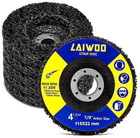 LAIWOO 5 x Discos de Limpieza para Amoladora Angular, 115mmx22mm Discos de Limpieza, CSD Disco Pulido Disco Limpieza
