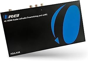 OREI 4K 60Hz eARC Audio Extractor to HDMI Output Converter Downmixing L/R HDMI Downscaler HDMI 2.0 ARC Support Dolby Digital/DTS Passthrough HDR, Dolby Vision HDR10 Support (HDA-939)