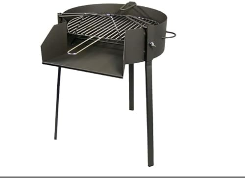 EL ALMACEN DEL PROFESIONAL Barbacoa Redonda 50 Cm, Parrilla Portatil, Barbacoa Con Paellera, Barbacoas De Carbon Y Leña, Parrilla Barbacoa Acero Inoxidable