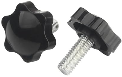 ORANXIN M5 x 50mm 5 Pcs Tornillos Cabeza moleteada Diámetro de la cabeza 25mm Perilla Manija Apretarse Tornillos de pulgar Tornillo de sujeción Plástico Agarre Hilo Máquina