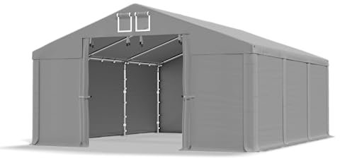 DAS COMPANY Lagerzelt 3x6m wasserdicht grau Zelt 560g/m² PVC Plane hochwertig Zelthalle Summer SD - Faltpavillon - Gartenpavillon - Pavillon - Lagerhallen - Gartenhaus - Zeltgarage - Garagenzelt