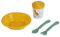 Bebé Suavizante, Set de comidas 4 piezas con plato + cubiertos + taza de plástico sabana