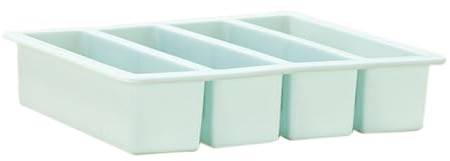 tulkdexi Moule à beurre résistant à la température - Facile à nettoyer - Plateau en silicone avec couvercle pour brownies maison - Herbes et ail - Anti-adhésif - Taille standard - Bleu