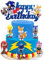Mizijia 7 Stück Soni Mini Figuren Set, Soni Tortendeko Kindergeburtstag Junge, Kuchen Deko, Blu Hedgehg Cake Toppers, Happy Birthday Topper für Kinder Geburtstag Party Kuchen Dekoration Supplies