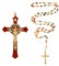 WANDIC 1 collier crucifix de 11,7 cm - 1 collier avec croix chrétienne à suspendre au mur avec Jésus religieux - Décoration cathlique pour prier