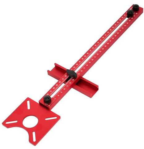 ohbien 4 in 1 Router Tool Milling Groove Bracket, Adjustable Metric Router Circle Cutting Jig Aluminium Alloy Routers Circle Jig for Cutting Circles Edge Trimming Milling Round Slot