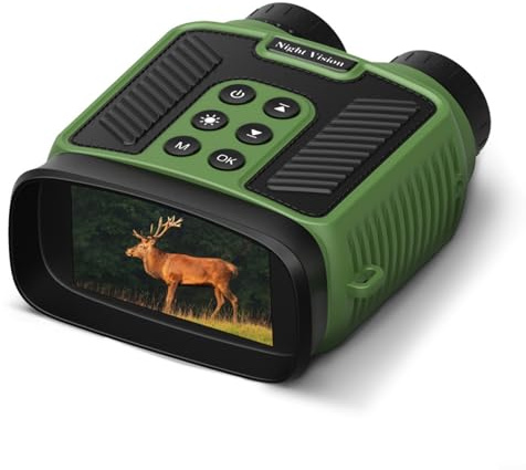 Jumelles numériques vision nocturne avec écran IPS de 3, zoom optique 10X et numérique 8x, appareil photo 2,5K UHD/40MP, vision infrarouge 250-300 m (3 W/850 nm), batterie 2500 mAh, pour chasse/pêche