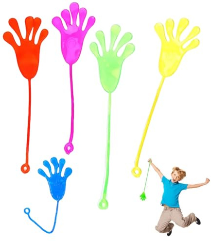 12 Klatschhand Kinder Mitgebsel Gastgeschenke, Glibberhand als Party Mitbringsel für Jungen und Mädchen, Klatschen spiel, Kindergeburtstag Geschenke, Zufällige Farben