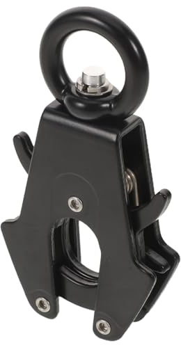 YARNOW Mousqueton à Ressort Robuste pour Laisse de Chien – Boucle à Dégagement Rapide Latéral 15 MM en Métal Noir Mat – Œillet Pivotant Anti-Torsion – Accessoire Solide pour Promenades