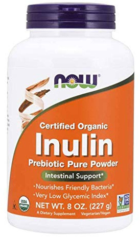NOW Inulin Prebiotic Fos, 8-Ounces (Pack of 2)