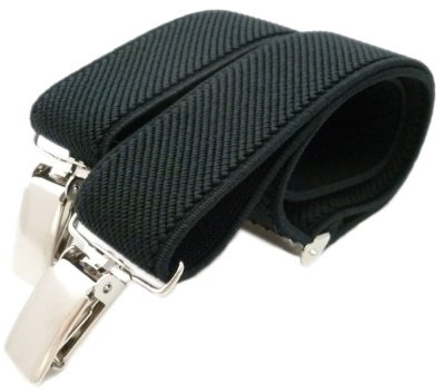 Olata Bretelle per Bambini a Forma di Y, Elastiche, Regolabili (0-2 Anni), 2 cm. Nero