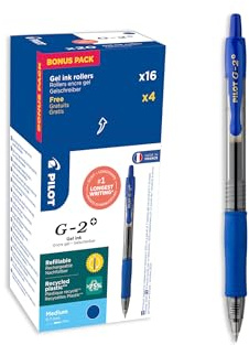 Pilot 3131910516477 G207 Gel Roller Pen - Blue (Pack of 20)