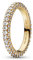 PANDORA Timeless Einreihiger Pavé Ring mit vergoldeter Metalllegierung und Cubic Zirkonia Timeless Collection, Größe 56, 162627C01-56