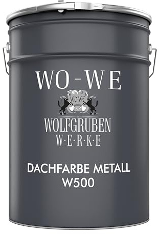 Dachfarbe 3in1 Metallschutzlack Dach Sockelfarbe Dachbeschichtung W500 Grün - 5L