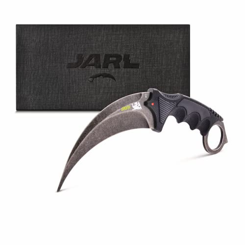JARL CS:GO Training & Collection-kniv - replika av Counter-Strike Knives med oslipat blad i rostfritt stål - present till CS:GO-fans med premiumlåda