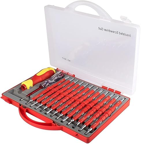 Dytabepl 26-Teiliges 1000-V-Isoliertes Elektriker-Schraubendreher-Set Teil für mit Koffer