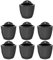 osiuujkw 7pcs/set Practical Flower Pot Self-Watering Wall Hanging Nursery Planter Self-watering Plant Flower Pot Resin, Gray-black 190