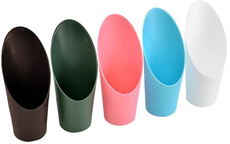 JIHUOO Lot de 5 petites pelles de terre en plastique pour bonsaï - Seau de jardinage - Pelle de jardinage - Outil de transplantation de plantes