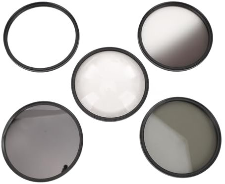 Camera Lens Filter Kit ND8 CPL 6 Points Star Graduated Gray Macro Dust Proof Anti Scratch Fingerprint for Photography (72mm)