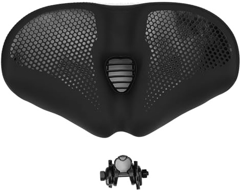 Fabater Sella per Bici Oversize Senza Naso, Sella per Bici Extra Larga per Donna e Uomo, Cuscino del Sedile in Memory Foam Comfort Impermeabile, Adatto per Cyclette, Mountain Bike (BLACK)