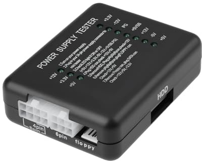Create idea Testeur d'alimentation ATX pour Tester L'interface d'alimentation du Disque Dur SATA 4 Broches 6 Broches 8 Broches 20 Broches