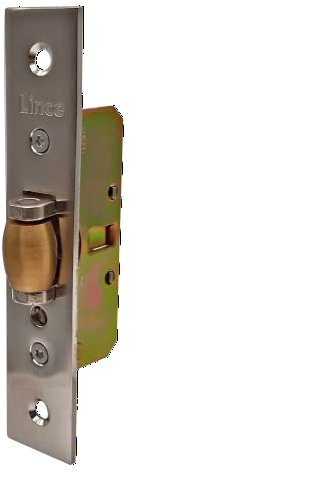 LINCE Sérrure à encastrer 1 point Ref. 5554 rouleau coffre 24 x 68mm pour profils trés étroit Niquelado