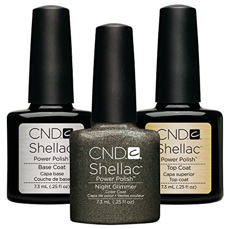 CND Original Shellac Night Glimmer Plus Base Coat Plus Top Coat 7.3 ml 1er Set 1 x 22 ml
