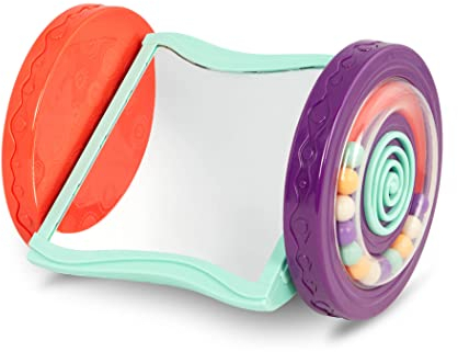 B. toys by Battat BX1461Z B. toys Babyspielzeug – Rollender Spiegel – Krabbel Spielzeug und in Bauchlage spielen, Baby Spielzeug ab 0 Monate, PVC- und Phalatfrei