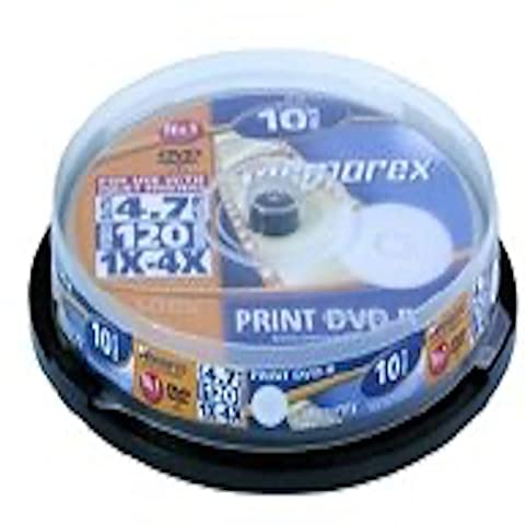 Memorex DVD-R Printable 10er Spindel 4X Speed DVD-Rohlinge