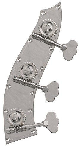 Rubner 140-104-5 - Mecánica de bajos para contrabajo (forma tirolés 4/4-3/4, 2 piezas, 5 cuerdas, niquelado, fabricado en Alemania)