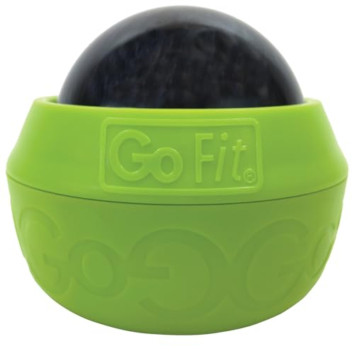 GoFit GoBall Trigger Point Massage Ball, 3.25 Inch Firm Therapy Ball for Muscle Tension Relief, Self-Massage Tool for Back, Shoulders, Legs and Glutes, Portable Deep Tissue Roller Ball