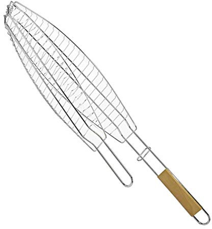 Gerimport 105 - Parrilla Pescado, 70 x 12 x 4 cm, Color Gris