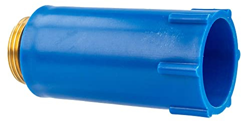 tecuro Baustopfen 1/2 Zoll mit Messing-Gewinde - Kunststoff blau
