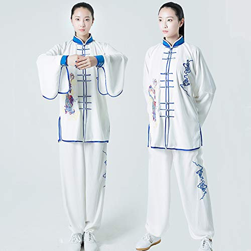 JTKDL Tai Chi Bekleidung Damen Herbst Und Winter Taijiquan Bekleidung Trainingsbekleidung Kampfsportbekleidung,White-L
