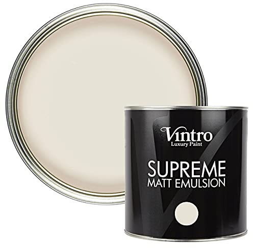 Vintro | Luxury Matt Emulsion | Light Peach | Smooth Chalky Finish | Multi Surface Paint | for Walls, Ceilings, Wood and Metal | 2.5L (Light Peach - Autumn Glow)