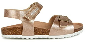 Geox Adriel Girls Sandal, Rose Gold Dark, 30 EU