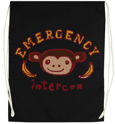 Nödsituation Intercom Unisex Svart Gymväska Dragsko Träning Unisex Black Gym Bag Drawstring Training
