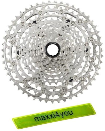 maxxi4you Shimano Kassetten 12-Fach Sprocket CS-M6100 MTB 10-51 Zähne inkl Reflexband