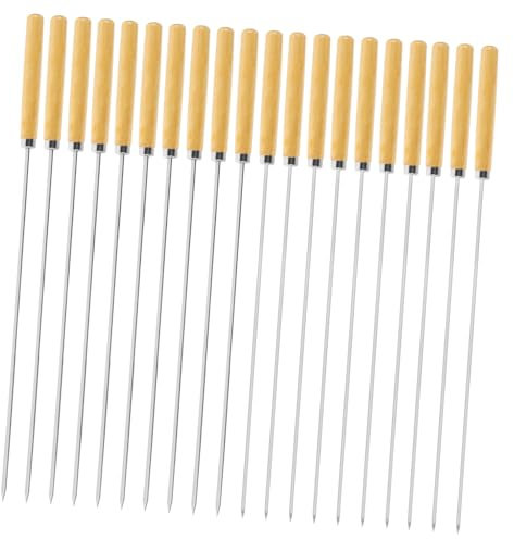 KONTONTY Brochetas De Acero Inoxidable Para Barbacoa Brochetas Reutilizables Para Kebabs Palitos Para Para Parrilla Herramienta Para Barbacoa Para Exteriores