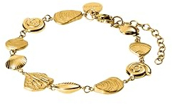 Purelei Ocean Whisper Armband – Maritimes Armband mit Muscheln & Schnecken – 18K vergoldet, Edelstahl – Sommer-Schmuck Damen – Länge 16–20 cm – Wasserfest (Gold)
